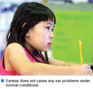 Earwax does not cause any ear problems under normal conditions - KKH